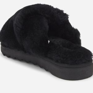 Cozy Black Genuine- Shearling  Ourdoor Indoor Shoes